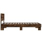 vidaXL Bettgestell Räuchereiche 90x190 cm Holzwerkstoff und Metall vidaXL Bettgestell Räuchereiche 90x190 cm Holzwerkstoff und Metall