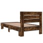 vidaXL Bettgestell Räuchereiche 90x190 cm Holzwerkstoff und Metall vidaXL Bettgestell Räuchereiche 90x190 cm Holzwerkstoff und Metall