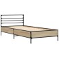 vidaXL Bettgestell Sonoma-Eiche 90x200 cm Holzwerkstoff und Metall vidaXL Bettgestell Sonoma-Eiche 90x200 cm Holzwerkstoff und Metall