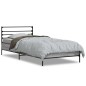 vidaXL Bettgestell Grau Sonoma 90x190 cm Holzwerkstoff und Metall vidaXL Bettgestell Grau Sonoma 90x190 cm Holzwerkstoff und Metall