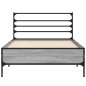 vidaXL Bettgestell Grau Sonoma 90x190 cm Holzwerkstoff und Metall vidaXL Bettgestell Grau Sonoma 90x190 cm Holzwerkstoff und Metall