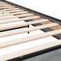 vidaXL Bettgestell Grau Sonoma 90x190 cm Holzwerkstoff und Metall vidaXL Bettgestell Grau Sonoma 90x190 cm Holzwerkstoff und Metall