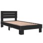 vidaXL Bettgestell Schwarz 100x200 cm Holzwerkstoff und Metall vidaXL Bettgestell Schwarz 100x200 cm Holzwerkstoff und Metall