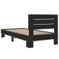 vidaXL Bettgestell Schwarz 100x200 cm Holzwerkstoff und Metall vidaXL Bettgestell Schwarz 100x200 cm Holzwerkstoff und Metall
