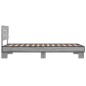 vidaXL Bettgestell Grau Sonoma 100x200 cm Holzwerkstoff und Metall vidaXL Bettgestell Grau Sonoma 100x200 cm Holzwerkstoff und Metall