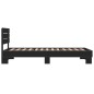 vidaXL Bettgestell Schwarz 90x200 cm Holzwerkstoff und Metall vidaXL Bettgestell Schwarz 90x200 cm Holzwerkstoff und Metall