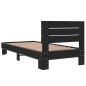 vidaXL Bettgestell Schwarz 90x200 cm Holzwerkstoff und Metall vidaXL Bettgestell Schwarz 90x200 cm Holzwerkstoff und Metall