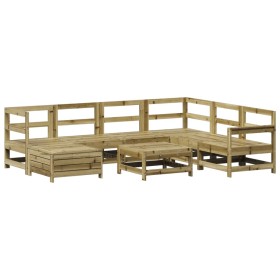 vidaXL 8-tlg. Garten-Sofagarnitur Kiefernholz Imprägniert