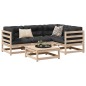 vidaXL 5-tlg. Garten-Sofagarnitur mit Kissen Massivholz Kiefer vidaXL 5-tlg. Garten-Sofagarnitur mit Kissen Massivholz Kiefer