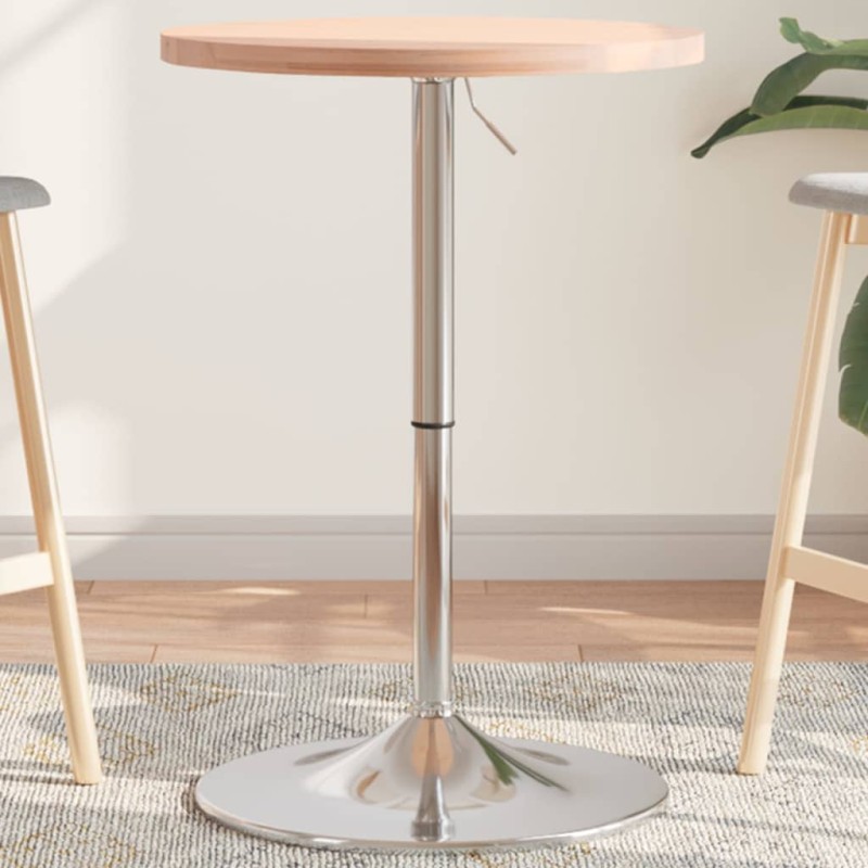 vidaXL Bartisch Ø50x90,5 cm Massivholz Buche vidaXL Bartisch Ø50x90,5 cm Massivholz Buche