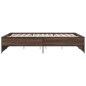 vidaXL Bettgestell Braun Eichen-Optik 150x200 cm Holzwerkstoff Metall vidaXL Bettgestell Braun Eichen-Optik 150x200 cm Holzwerkstoff Metall