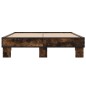 vidaXL Bettgestell Räuchereiche 140x190 cm Holzwerkstoff und Metall vidaXL Bettgestell Räuchereiche 140x190 cm Holzwerkstoff und Metall
