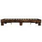 vidaXL Bettgestell Räuchereiche 140x190 cm Holzwerkstoff und Metall vidaXL Bettgestell Räuchereiche 140x190 cm Holzwerkstoff und Metall