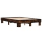 vidaXL Bettgestell Räuchereiche 140x190 cm Holzwerkstoff und Metall vidaXL Bettgestell Räuchereiche 140x190 cm Holzwerkstoff und Metall