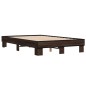 vidaXL Bettgestell Braun Eichen-Optik 140x190 cm Holzwerkstoff Metall vidaXL Bettgestell Braun Eichen-Optik 140x190 cm Holzwerkstoff Metall