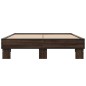 vidaXL Bettgestell Braun Eichen-Optik 140x190 cm Holzwerkstoff Metall vidaXL Bettgestell Braun Eichen-Optik 140x190 cm Holzwerkstoff Metall