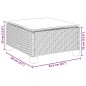 vidaXL Gartenhocker mit Kissen Grau 63,5x56x32 cm Poly Rattan vidaXL Gartenhocker mit Kissen Grau 63,5x56x32 cm Poly Rattan