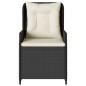 vidaXL Gartensessel 2 Stk. Verstellbar Schwarz Poly Rattan vidaXL Gartensessel 2 Stk. Verstellbar Schwarz Poly Rattan