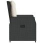 vidaXL Gartensessel 2 Stk. Verstellbar Schwarz Poly Rattan vidaXL Gartensessel 2 Stk. Verstellbar Schwarz Poly Rattan