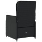 vidaXL Gartensessel 2 Stk. Verstellbar Schwarz Poly Rattan vidaXL Gartensessel 2 Stk. Verstellbar Schwarz Poly Rattan