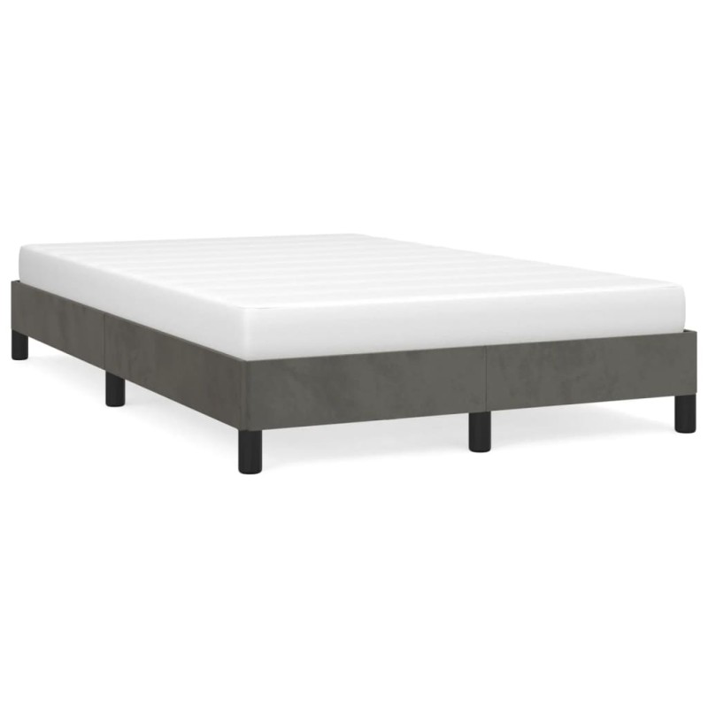 vidaXL Bettgestell ohne Matratze Dunkelgrau 120x190 cm Samt vidaXL Bettgestell ohne Matratze Dunkelgrau 120x190 cm Samt