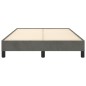 vidaXL Bettgestell ohne Matratze Dunkelgrau 120x190 cm Samt vidaXL Bettgestell ohne Matratze Dunkelgrau 120x190 cm Samt