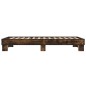 vidaXL Bettgestell Räuchereiche 90x190 cm Holzwerkstoff und Metall vidaXL Bettgestell Räuchereiche 90x190 cm Holzwerkstoff und Metall