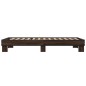 vidaXL Bettgestell Braun Eichen-Optik 100x200 cm Holzwerkstoff Metall vidaXL Bettgestell Braun Eichen-Optik 100x200 cm Holzwerkstoff Metall