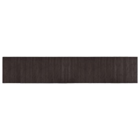 vidaXL Teppich Rechteckig Dunkelbraun 60x300 cm Bambus