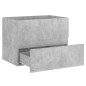 Waschbeckenunterschrank Einbaubecken Betongrau Holzwerkstoff Waschbeckenunterschrank Einbaubecken Betongrau Holzwerkstoff