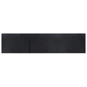 vidaXL Teppich Rechteckig Schwarz 70x300 cm Bambus