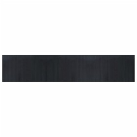 vidaXL Teppich Rechteckig Schwarz 60x300 cm Bambus