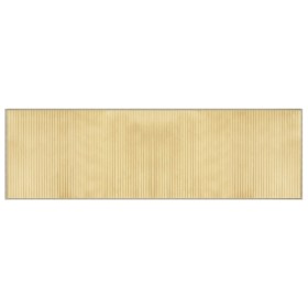 vidaXL Teppich Rechteckig Hell Natur 60x200 cm Bambus