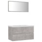 vidaXL Badmöbel-Set Betongrau Holzwerkstoff vidaXL Badmöbel-Set Betongrau Holzwerkstoff