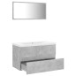vidaXL Badmöbel-Set Betongrau Holzwerkstoff vidaXL Badmöbel-Set Betongrau Holzwerkstoff