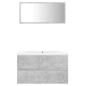 vidaXL Badmöbel-Set Betongrau Holzwerkstoff vidaXL Badmöbel-Set Betongrau Holzwerkstoff