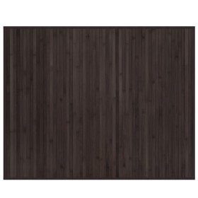vidaXL Teppich Rechteckig Dunkelbraun 80x100 cm Bambus