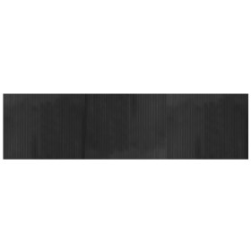 vidaXL Teppich Rechteckig Grau 80x300 cm Bambus