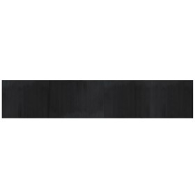 vidaXL Teppich Rechteckig Schwarz 80x400 cm Bambus