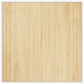 vidaXL Teppich Quadratisch Hell Natur 100x100 cm Bambus