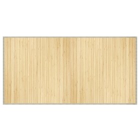 vidaXL Teppich Rechteckig Hell Natur 100x200 cm Bambus