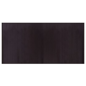 vidaXL Teppich Rechteckig Dunkelbraun 100x200 cm Bambus