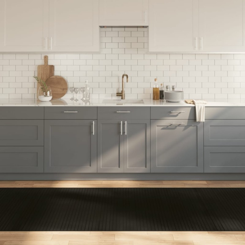 vidaXL Teppich Rechteckig Schwarz 100x1000 cm Bambus vidaXL Teppich Rechteckig Schwarz 100x1000 cm Bambus
