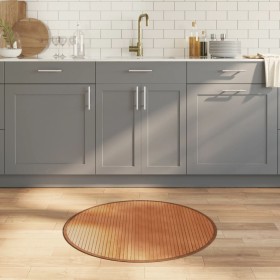 vidaXL Teppich Rund Natur 80 cm Bambus