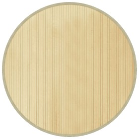 vidaXL Teppich Rund Hell Natur 100 cm Bambus