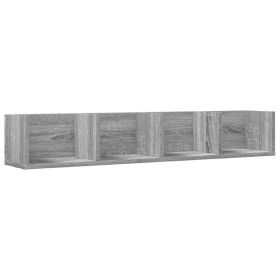 vidaXL Wandschrank Grau Sonoma 99x18x16,5 cm Holzwerkstoff