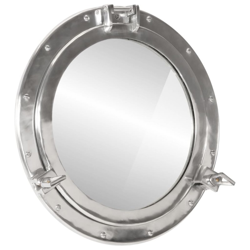 vidaXL Bullaugen-Spiegel Wandmontage Ø50 cm Aluminium und Glas vidaXL Bullaugen-Spiegel Wandmontage Ø50 cm Aluminium und Glas