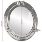 vidaXL Bullaugen-Spiegel Wandmontage Ø50 cm Aluminium und Glas vidaXL Bullaugen-Spiegel Wandmontage Ø50 cm Aluminium und Glas