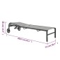 vidaXL Sonnenliegen 2 Stk. mit Tisch Textilene und Stahl vidaXL Sonnenliegen 2 Stk. mit Tisch Textilene und Stahl