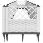 vidaXL Pflanzkasten mit Erdspießen Weiß 363,5x43,5x43,5 cm PP vidaXL Pflanzkasten mit Erdspießen Weiß 363,5x43,5x43,5 cm PP